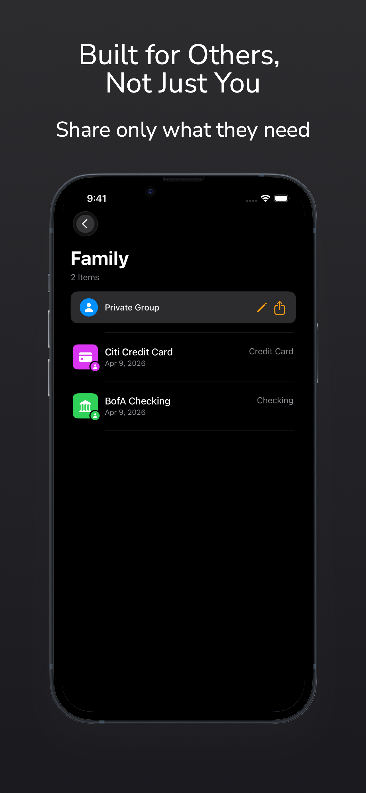 Entry detail with structured fields